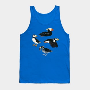 Gouache Purple Puffins Tank Top